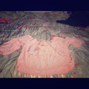 Cropped ruffled belly tie shirt